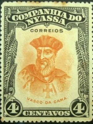 Selo postal de Nyassa 1921 Vasco da Gama