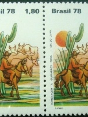 Par de selos do Brasil de 1978 João Guimarães Rosa
