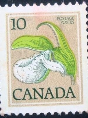 Selo postal do Canadá de 1978 Cypripedium passerinum