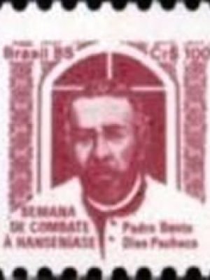 )Selo postal do Brasil de 1985 Padre Bento H 22 N