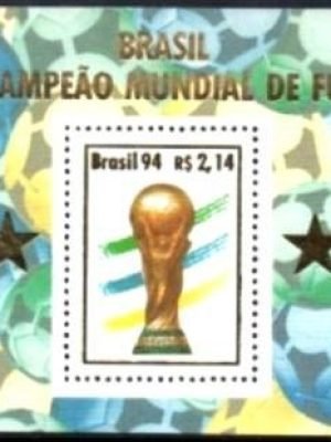 Bloco postal do Brasil de 1994 Tetracampeão de Futebol