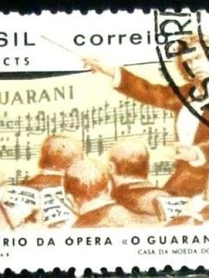 Selo postal do Brasil de 1970 Carlos Gomes