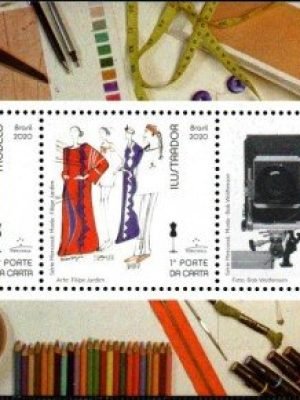 Bloco postal do Brasil de 2020 Gisele Bundchen