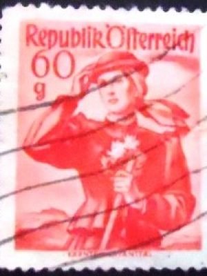 Selo postal da Áustria de 1958 Lavanttal U sev