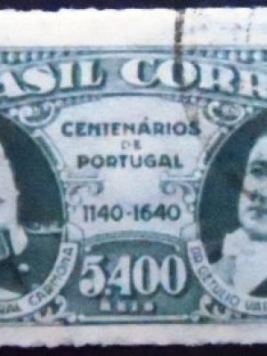 Selo postal de 1940 Carmona e Vargas P U