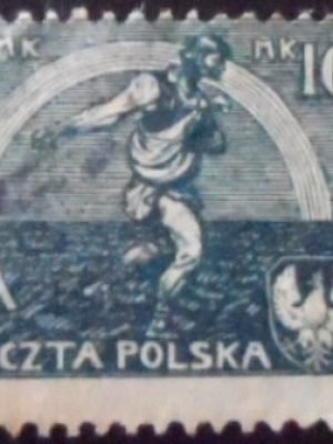 Selo postal da Polônia de 1922 Sowing man (Redrawn)