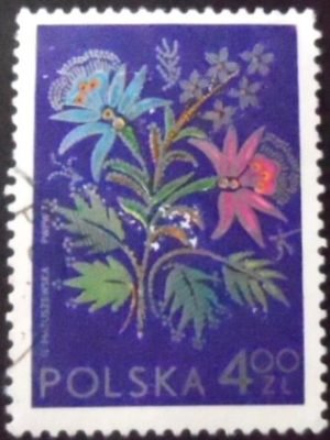 Selo postal da Polônia de 1974 Embroideries