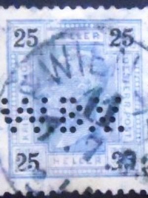 Selo postal da Áustria de 1901 Emperor Franz Joseph 25