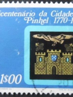 Selo postal de Portugal de 1972 Pinhel's Status as a City C