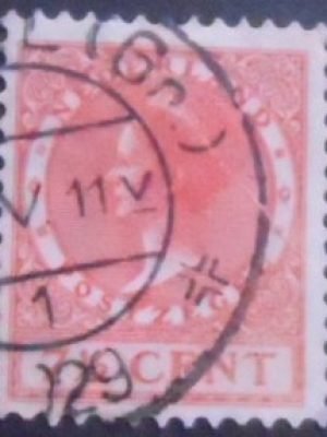 Selo postal da Holanda de 1926 Queen Wilhelmina 7½ A