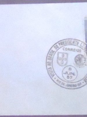 Envelope Comemorativo do Brasil de 1957 Craveiro Lopes