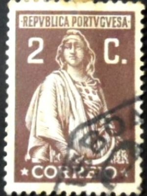 Selo postal de Portugal de 1926 Ceres