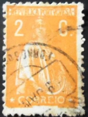Selo postal de Portugal de 1917 Ceres 2