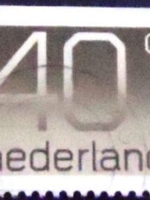 Selo postal da Holanda de 1976 Numeral Type Crouwel 40 Do