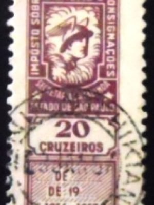 Selo fiscal de São Paulo de 1957 Vendas e Consignações