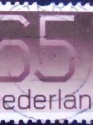Selo postal da Holanda de 1986 Numeral Numeral Type Crouwel 65