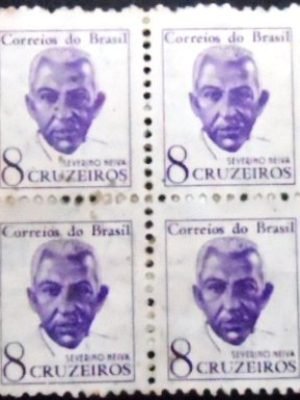 Quadra de selos postais do Brasil de 1963 Severino Neiva