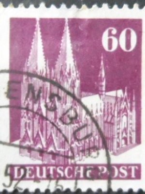 Selo postal da Alemanha de 1949 Cologne Cathedral