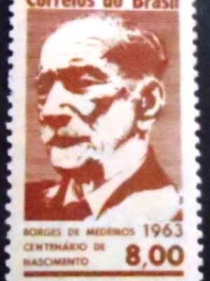 Selo postal do Brasil de 1963 Antônio A. Borges Medeiros- C 502 N
