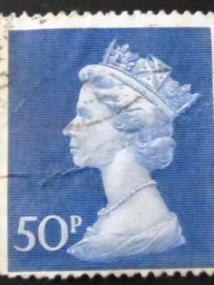 Selo postal Reino Unido 1970 Queen Elizabeth II Large Machin
