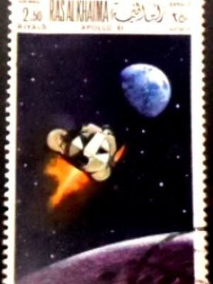 Selo postal de Ras Al Khaima de 1969 Spacecrafts