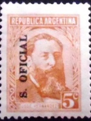 Selo postal Oficial Argentina 1957 José Hernandez