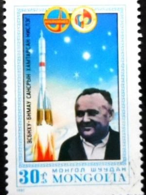 Selo postal da Mongólia de 1981 Koroljow