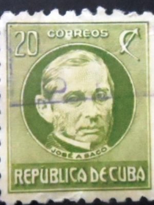 Selo postal de Cuba de 1917 José Antonio Saco