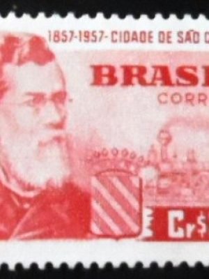 Selo postal de 1957 Conde do Pinhal