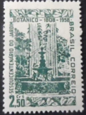 Selo postal do Brasil de 1958 Jardim Botânico - C 412 N