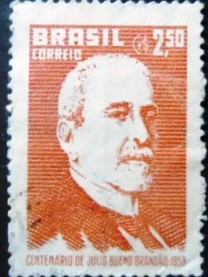 Selo postal do Brasil de 1958 Júlio Bueno Brandão - C 417 U