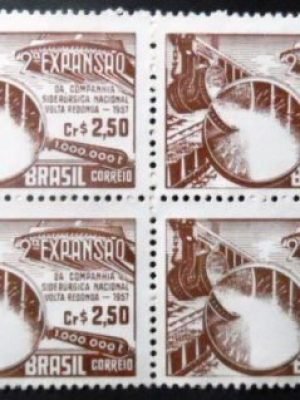 Quadra de selos postais do Brasil de 1957 CSN