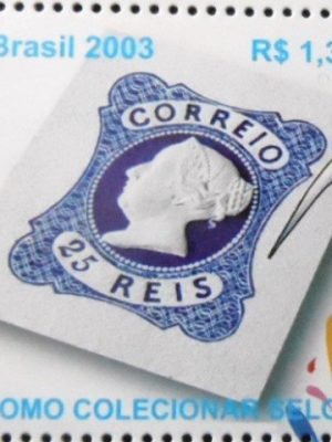 Selo postal do Brasil de 2003 Selo Português