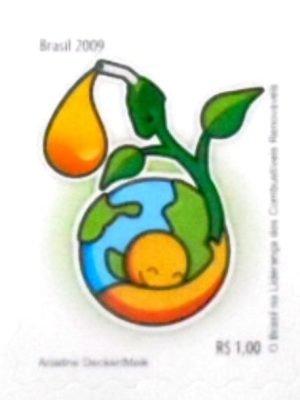 Selo postal do Brasil de 2009 Combustível Renovável