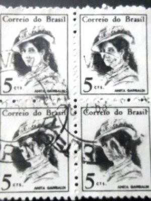 Quadro de selos postais do Brasil de 1967 Anita Garibaldi