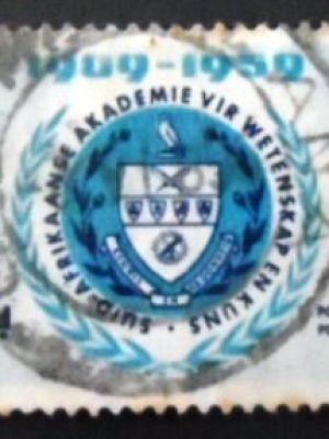 Selo postal da África do Sul de 1959 Academy of Arts and Sciences