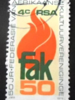 Selo postal da África do Sul de 1979 Afrikaans Cultural Societies