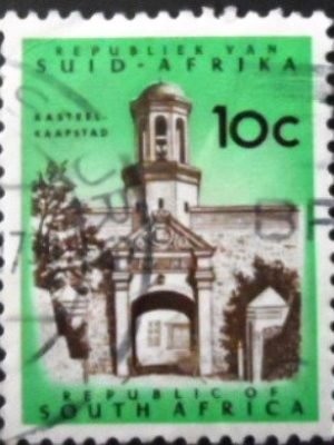 Selo postal da África do Sul de 1961 Cape Town Castle