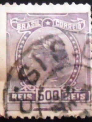 Selo postal do Brasil de 1918 Alegoria República 500 - 168 U