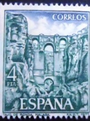 Selo postal da Espanha de 1977 Ronda. Málaga