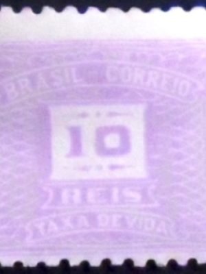 Selo postal do Brasil de 1942 Taxa Devida Horizontal 10