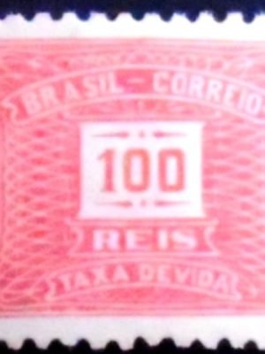 Selo postal do Brasil de 1942 Taxa Devida 100