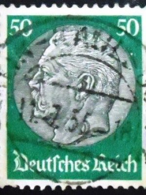 Selo postal da Alemanha Reich de 1934 Paul von Hindenburg 50