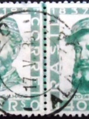 Par de selos postais do Brasil de 1938 José V. C. Magalhães