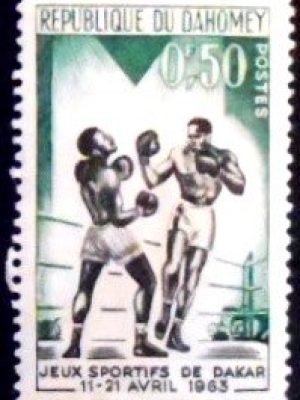 Selo postal de Daomé de 1963 Boxing
