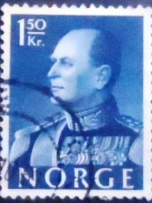 Selo postal da Noruega de 1959 King Olav V 1