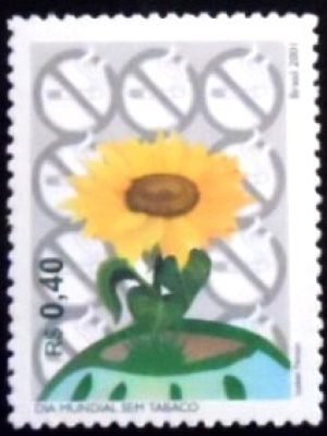 Selo postal do Brasil de 2001 Dia Sem Tabaco
