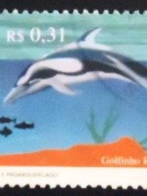 Selo postal do Brasil de 1999 Golfinho Rotador