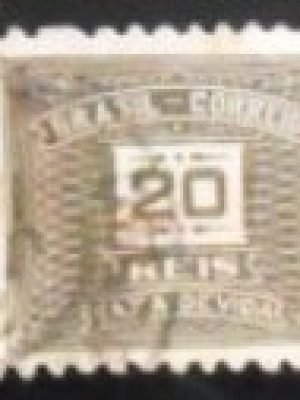 Selo postal Taxa Devida emitido pelo Brasil em 1919 - X 42