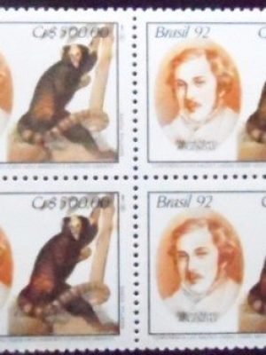 Quadra de selos postais do Brasil de 1992 Johann Moritz Rugendas